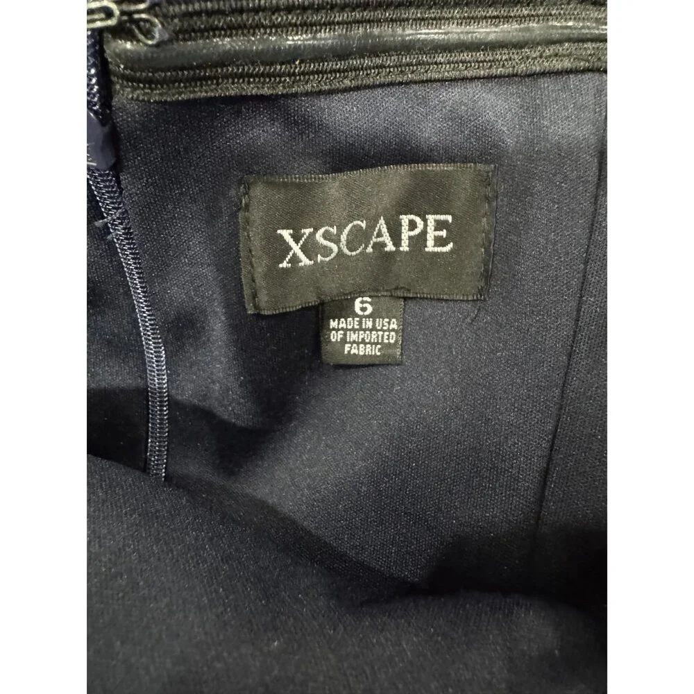 XSCAPE Women Navy Blue Gown 6 - Picture 4 of 5